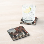 Aussicht auf die Häuser in Delft The Little Street Untersetzer (Rechte Seite)