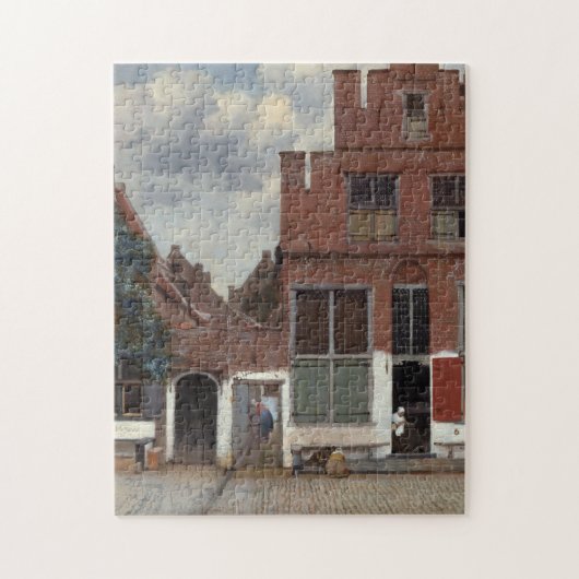 Aussicht auf die Häuser in Delft von Johannes Verm Puzzle (Vertikal)