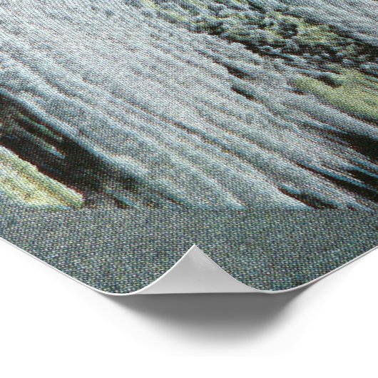 Aussicht auf die Höhle des Windes im Winter Poster (Ecke)