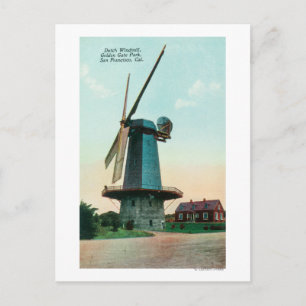 Aussicht auf die holländische Windmühle im Golden  Postkarte