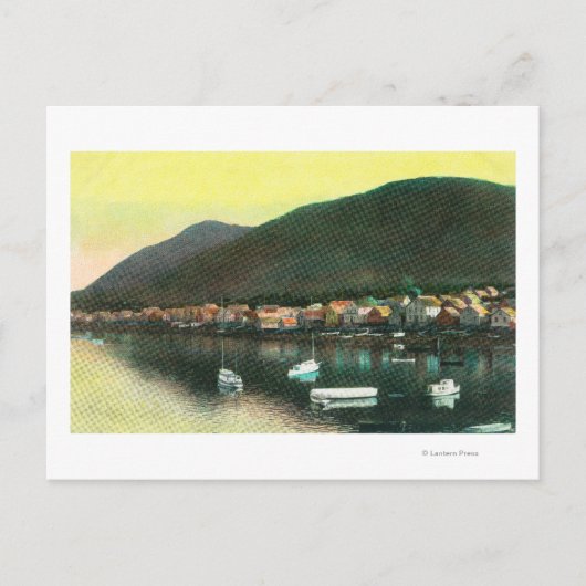 Aussicht auf die indische StadtSitka, AK Postkarte (Vorderseite)