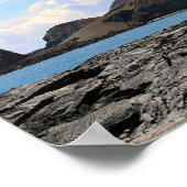 Aussicht auf die Insel Bartolome auf den Galapagos Poster (Ecke)