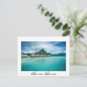 Aussicht auf die Insel Bora Bora Postkarte (Stehend Vorderseite)
