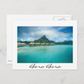 Aussicht auf die Insel Bora Bora Postkarte (Vorne/Hinten)