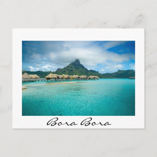 Aussicht auf die Insel Bora Bora Postkarte (Vorderseite)
