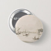 Aussicht auf die Insel Burano in Venetien Button (Vorne & Hinten)