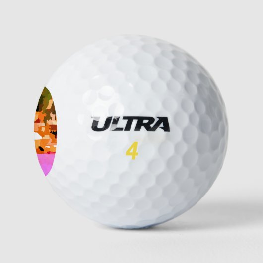 Aussicht auf die Insel Catalina von Jon Baran Golfball (Logo)