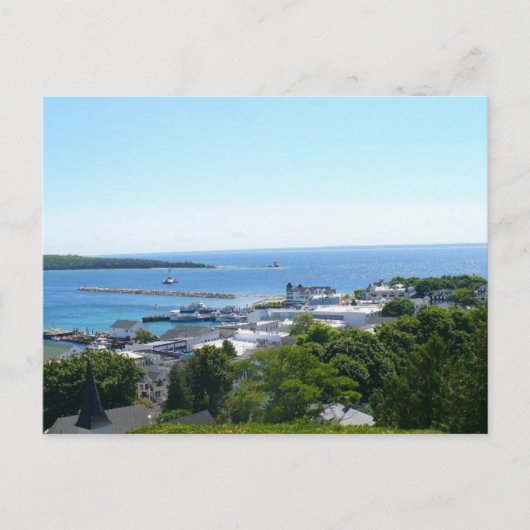 Aussicht auf die Insel Mackinac Postkarte (Vorderseite)