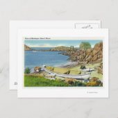 Aussicht auf die Insel Monhegan, Strand Postkarte (Vorne/Hinten)