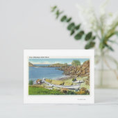 Aussicht auf die Insel Monhegan, Strand Postkarte (Stehend Vorderseite)