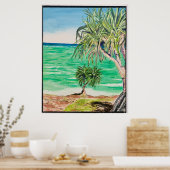 Aussicht auf die Insel Poster (Küche)