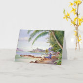 Aussicht auf die Insel Round Island, Gemälde von M Karte (Gelbe Blume)