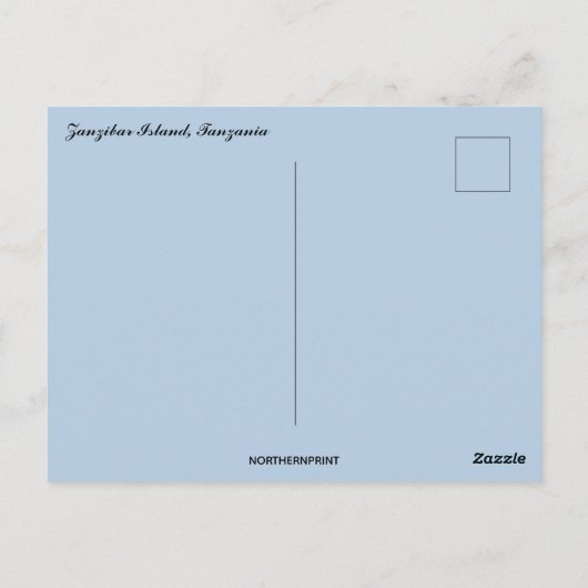 Aussicht auf die Insel Sansibar - Tansania Postkarte (Rückseite)