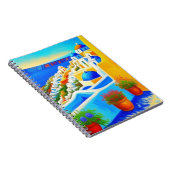 Aussicht auf die Insel Santorini Kunst Notizblock (Rechte Seite)