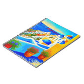 Aussicht auf die Insel Santorini Kunst Notizblock (Linke Seite)