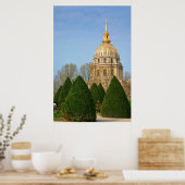 Aussicht auf die Invalides Eglise du Dome Poster (Küche)