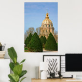 Aussicht auf die Invalides Eglise du Dome Poster (Heimbüro)