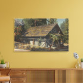 Aussicht auf die James W. Marshall Cabin Leinwanddruck (Insitu (Wohnzimmer))