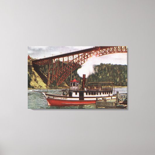 Aussicht auf die Jungfrau des Verlassend Nebelboot Leinwanddruck (Vorderseite)