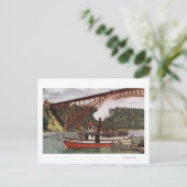 Aussicht auf die Jungfrau des Verlassend Nebelboot Postkarte (Stehend Vorderseite)