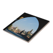 Aussicht auf die Karlsbrücke in Prag Fliese (Seite)