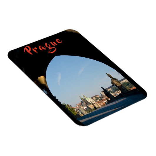 Aussicht auf die Karlsbrücke in Prag - Tschechien  Magnet (Rechte Seite)