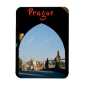 Aussicht auf die Karlsbrücke in Prag - Tschechien  Magnet (Vertikal)