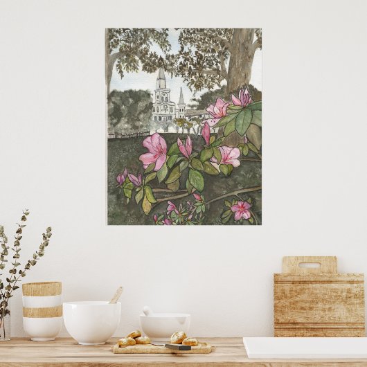 Aussicht auf die Kathedrale Poster (Küche)