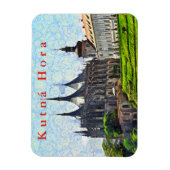 Aussicht auf die Kathedrale St. Barbara in Kutná H Magnet (Vertikal)