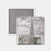 Aussicht auf die Kathedrale St. Stephans Magnet (Vorderseite/Rückseite)