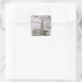 Aussicht auf die Kathedrale St. Stephans Quadratischer Aufkleber (Tasche)