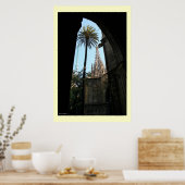 Aussicht auf die Kathedrale von Gaudi Poster (Küche)