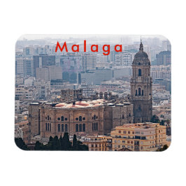 Aussicht auf die Kathedrale von Malaga. Magnet