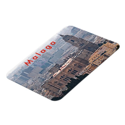 Aussicht auf die Kathedrale von Malaga. Magnet (Linke Seite)