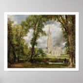 Aussicht auf die Kathedrale von Salisbury aus der Poster (Vorne)