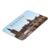 Aussicht auf die Kathedrale von Sevilla. Magnet (Linke Seite)