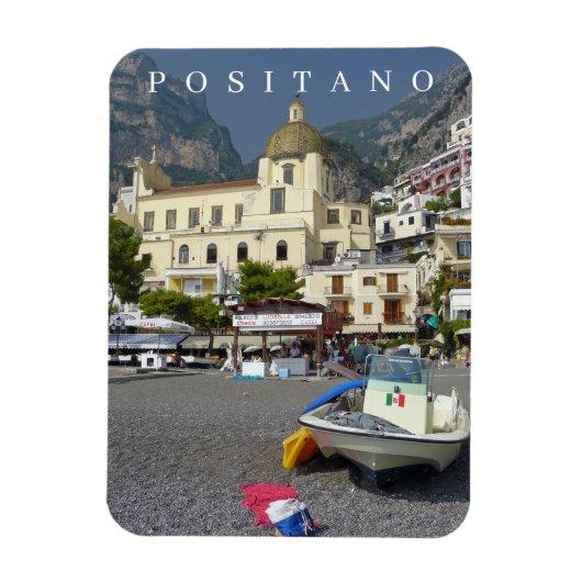 Aussicht auf die Kirche Positano Kühlschrankmagnet Magnet (Vertikal)