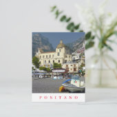Aussicht auf die Kirche Positano Postkarte (Stehend Vorderseite)