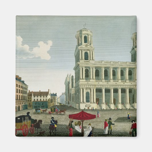 Aussicht auf die Kirche Saint-Sulpice Magnet (Vorne)