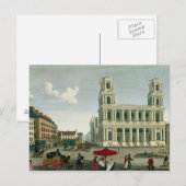 Aussicht auf die Kirche Saint-Sulpice Postkarte (Vorne/Hinten)