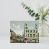 Aussicht auf die Kirche Saint-Sulpice Postkarte (Stehend Vorderseite)