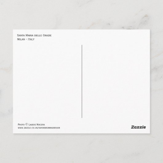 Aussicht auf die Kirche Santa Maria delle Grazie - Postkarte (Rückseite)