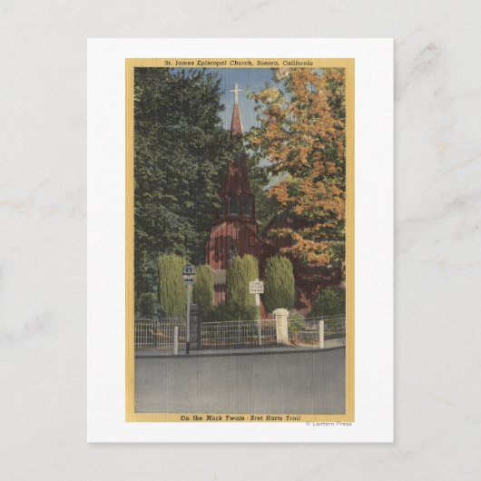 Aussicht auf die Kirche St. James Episcopal Postkarte (Vorderseite)