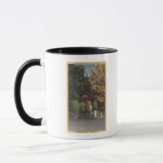 Aussicht auf die Kirche St. James Tasse (Links)