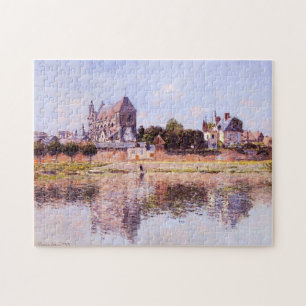 Aussicht auf die Kirche von Vernon Monet Kunstvoll Puzzle