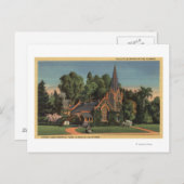 Aussicht auf die kleine Kirche der Blume Postkarte (Vorne/Hinten)