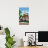Aussicht auf die kleine Kirche Poster (Heimbüro)