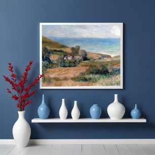 Aussicht auf die Küste bei Wargemont in der Norman Poster