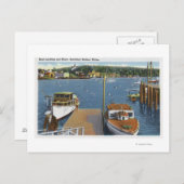 Aussicht auf die Landung und die Küste Postkarte (Vorne/Hinten)