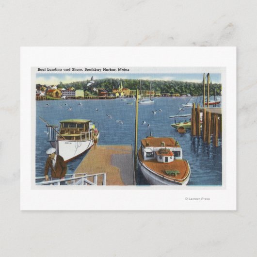 Aussicht auf die Landung und die Küste Postkarte (Vorderseite)